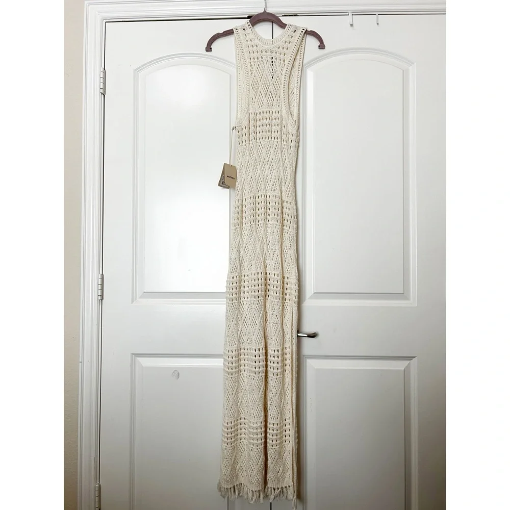 NWT Mother Anthropologie The Skinny Dip Crochet Cover Up Dress